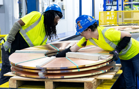Our talented staff working on copper coil processing Our talented staff working on copper coil processing